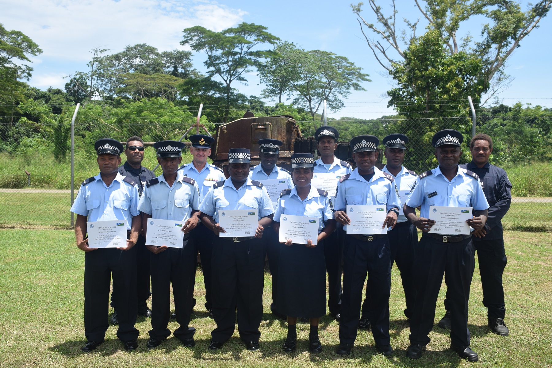 Nine RSIPF officers graduate with EOD International Mine Action